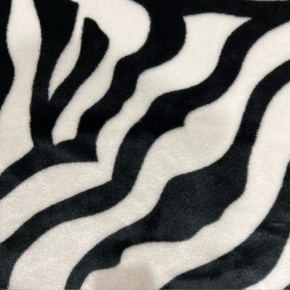 ADFA Dralon Plush Zebra Animal Print Throw Blanket Vintage Cuddly Soft Bedding - Picture 2 of 5